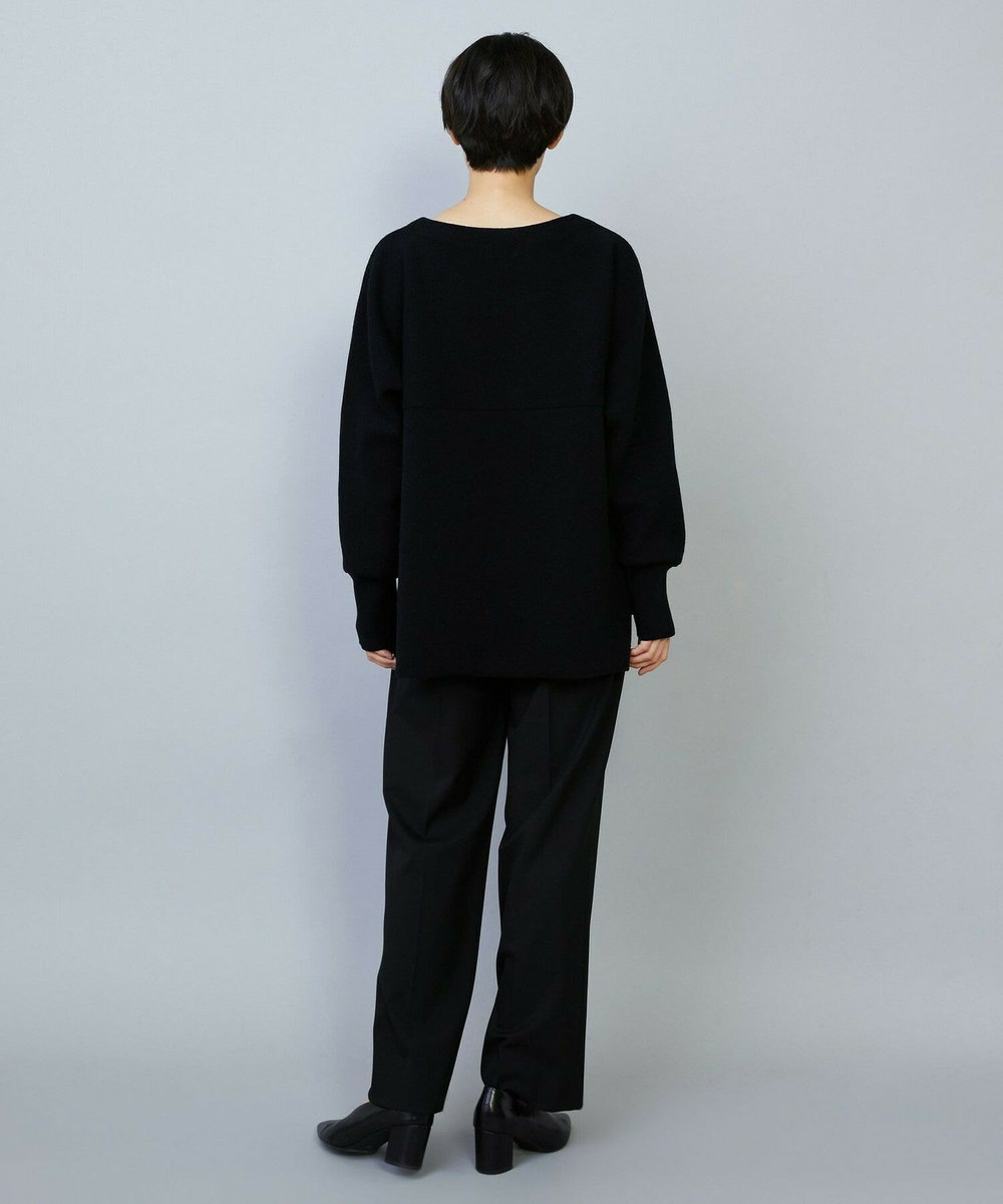 MOGA WOOLEN×AMOSSA ドルマンスリーブ配色ニット ブラック系その他