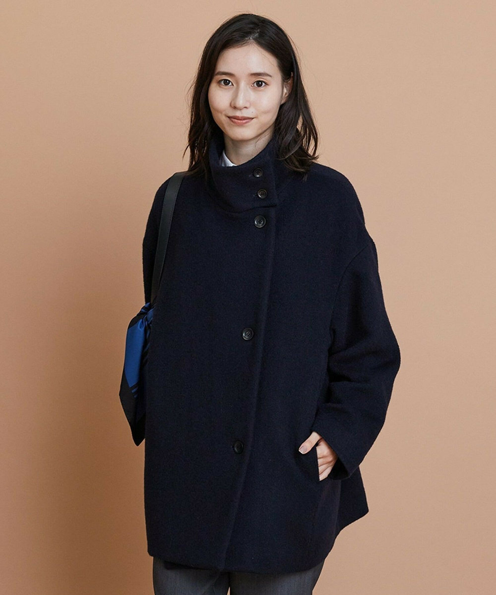 L'EQUIPE シャギーコート ネイビー