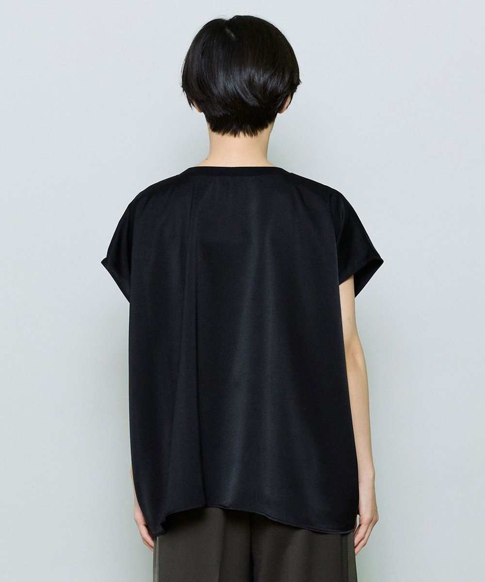 MOGA コットンスムースプリントTシャツ ブラック
