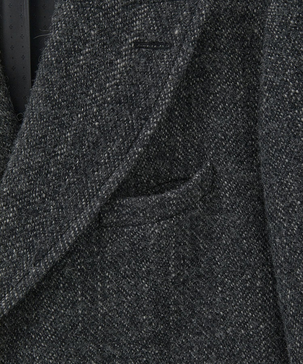 MEN'S BIGI ヴィンテージツイードダブルブレステッドコート グレー
