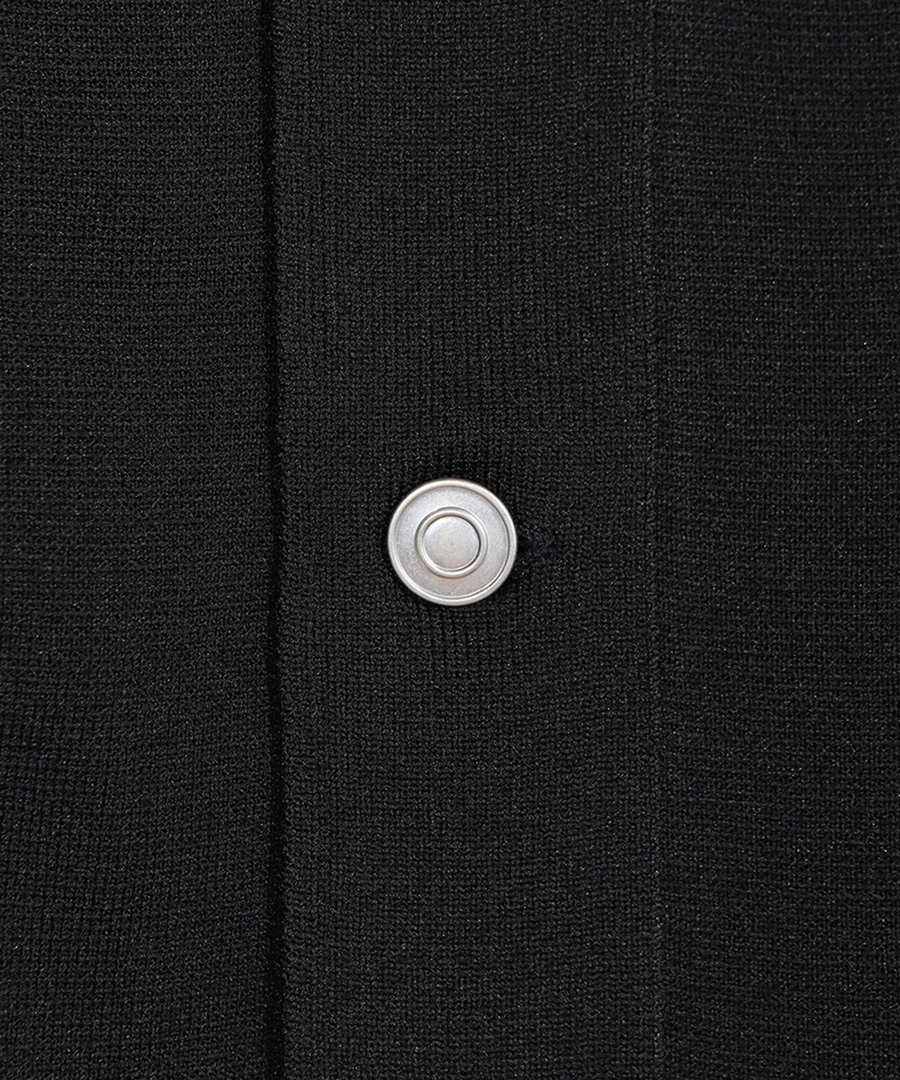 MEN'S BIGI デニムジャケット風ミラノリブニットアウター ブラック