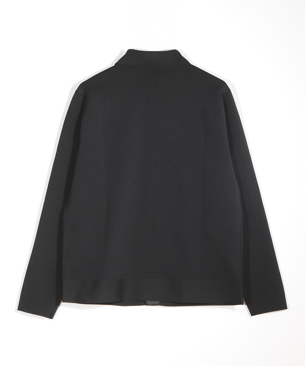 MEN'S BIGI デニムジャケット風ミラノリブニットアウター ブラック