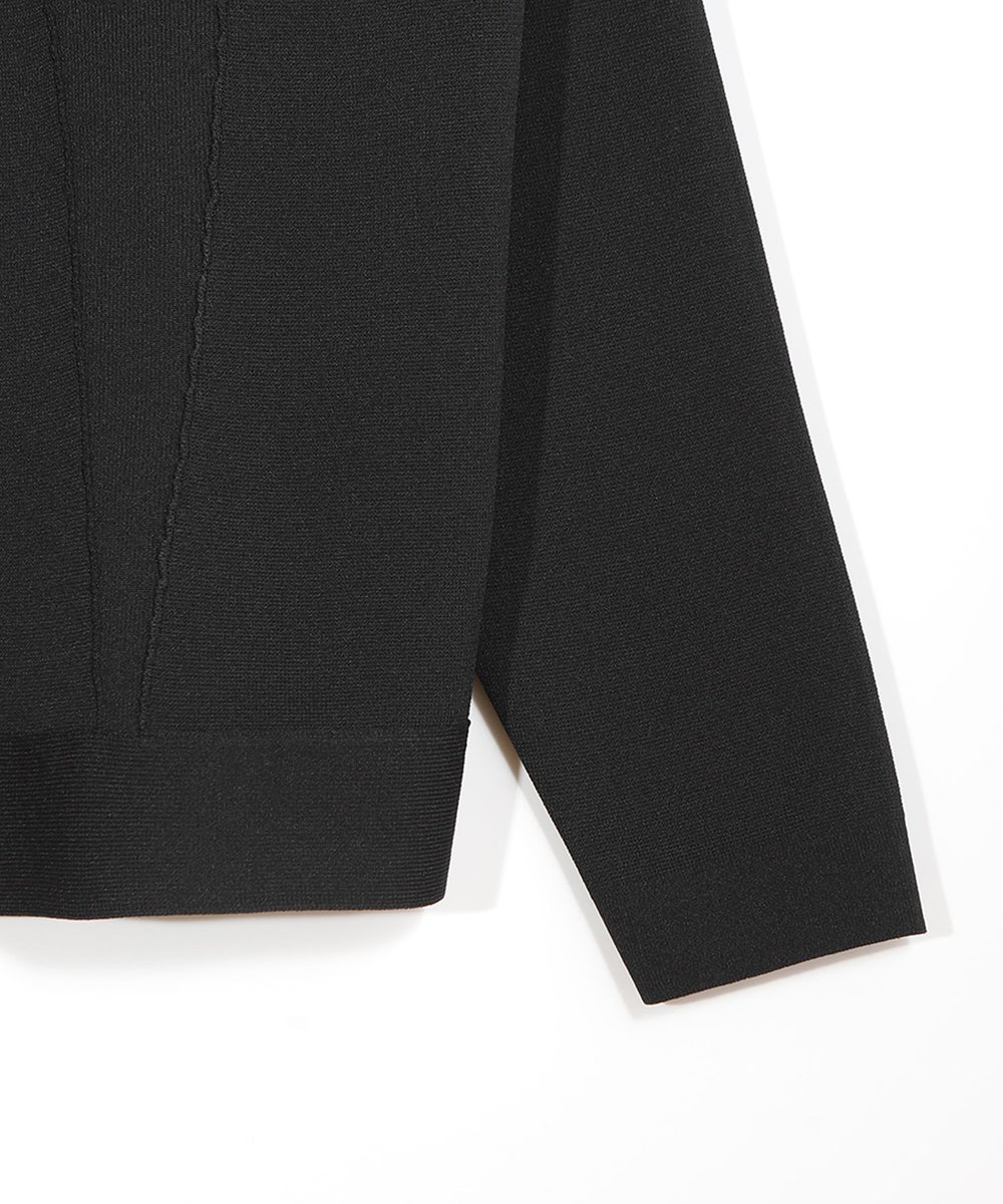 MEN'S BIGI デニムジャケット風ミラノリブニットアウター ブラック