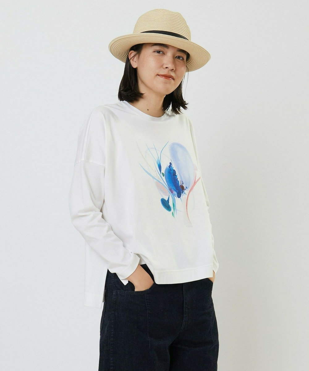 L'EQUIPE Lサイズ（大きいサイズ） 【大きいサイズ】ruteN × L'EQUIPE コラボ長袖Tシャツ ホワイト