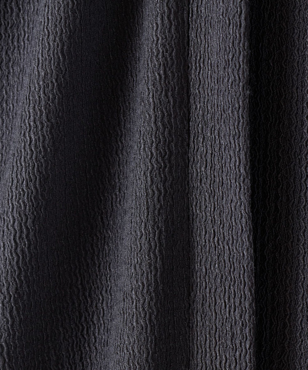 UNION STATION 【WEB限定】シア―5分袖ボタンレスカーディガン＜ストレッチ・ハンドウォッシャブル・接触冷感・通気性＞ チャコールグレー