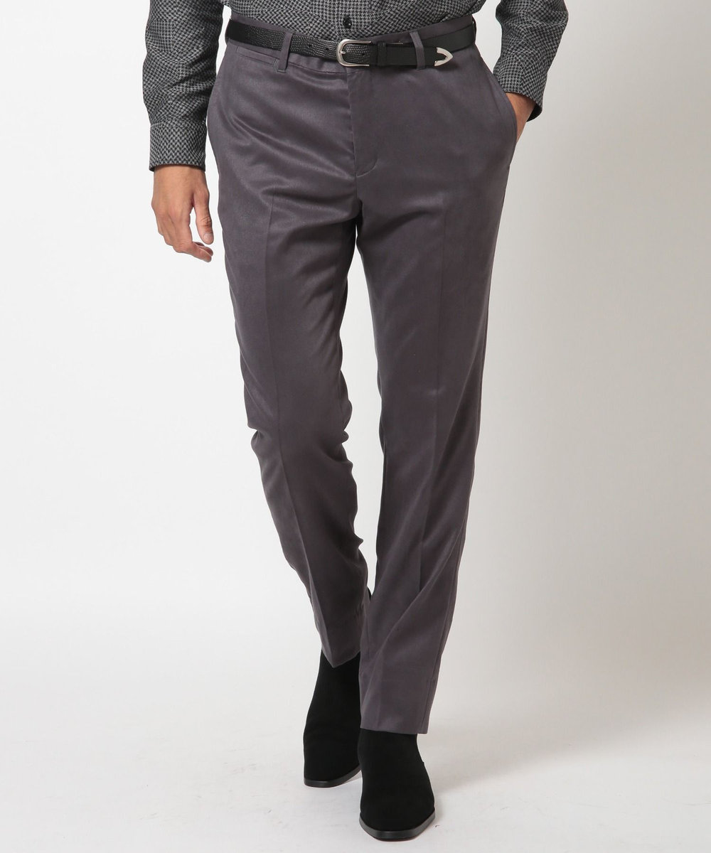 MEN'S BIGI ストレッチコマスエードスラックスパンツ＜セットアップ対応＞ チャコールグレー