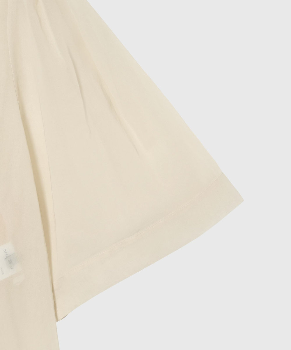 DÉPAREILLÉ COTTON VOILE SHORT SLEEVE BLOUSE / コットンボイルショートスリーブブラウス ベージュ