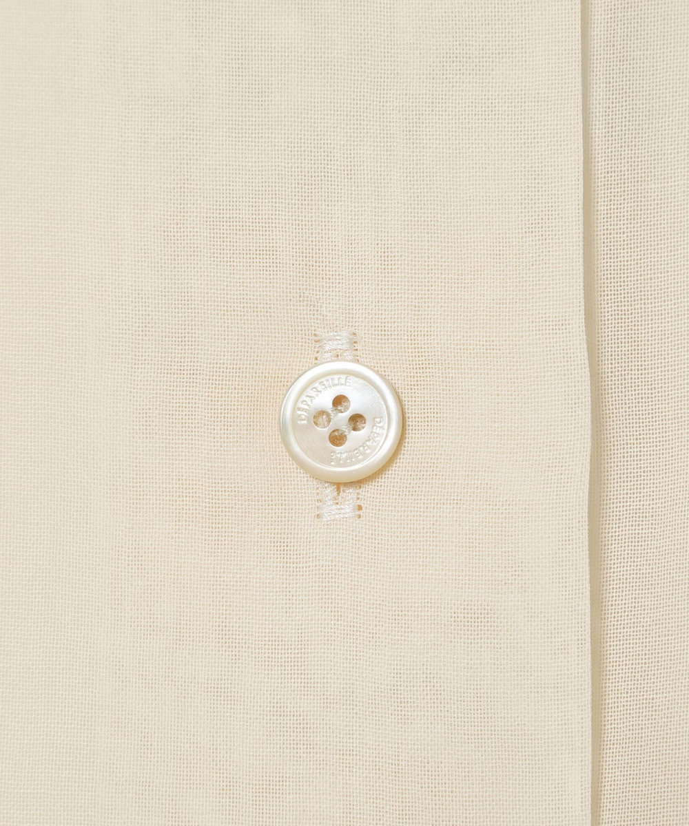 DÉPAREILLÉ COTTON VOILE SHORT SLEEVE BLOUSE / コットンボイルショートスリーブブラウス ベージュ