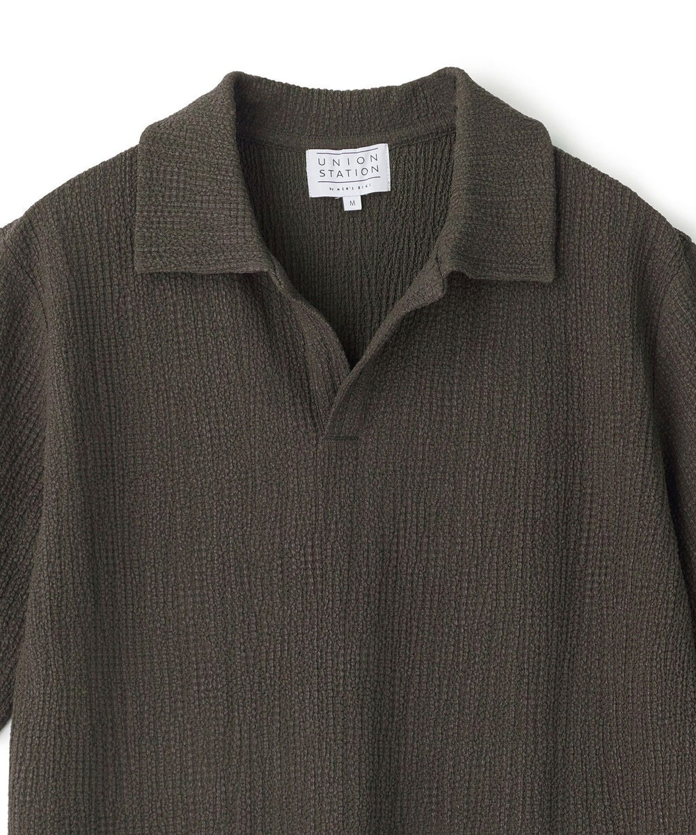 UNION STATION ＜WEB限定＞ワッシャースキッパーポロシャツ カーキ