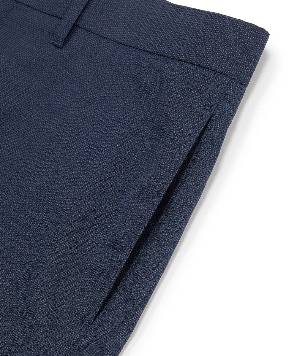 MEN'S BIGI 【COLE HAAN/コール ハーン】別注 サマーサイロフィルウールピンチェックパンツ＜通気性＞ ネイビー