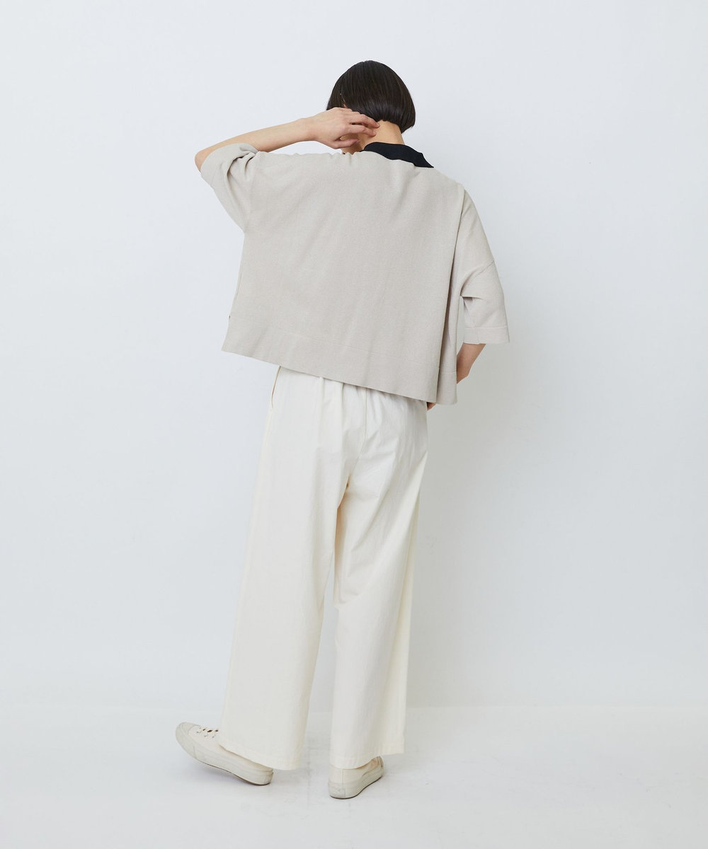 LOISIR 和紙コットン天竺ポロニット ベージュ