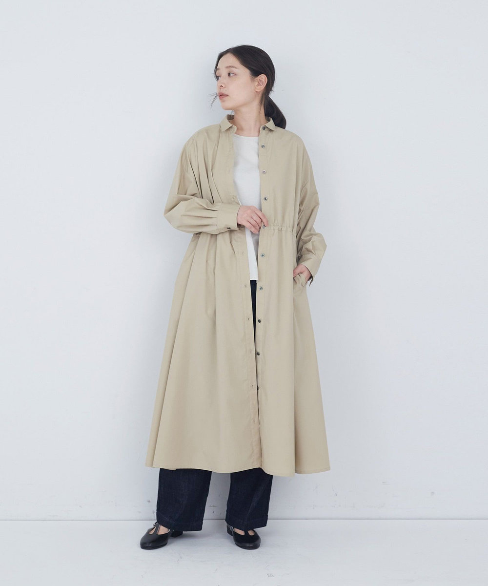ADIEU TRISTESSE 綿ポリエステルワンピース ベージュ
