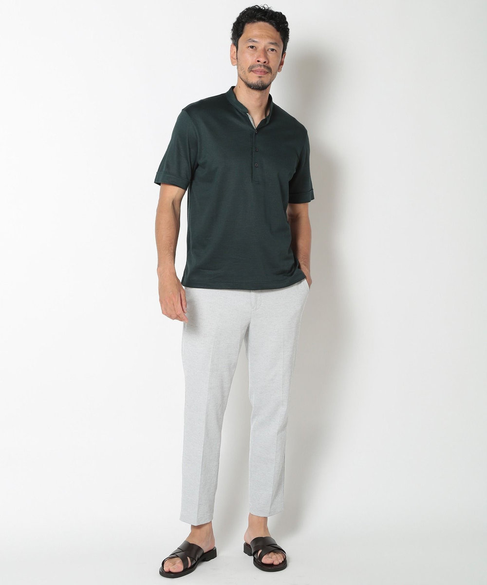 MEN'S BIGI <COOL MAX>バンドスキッパーポロシャツ グリーン