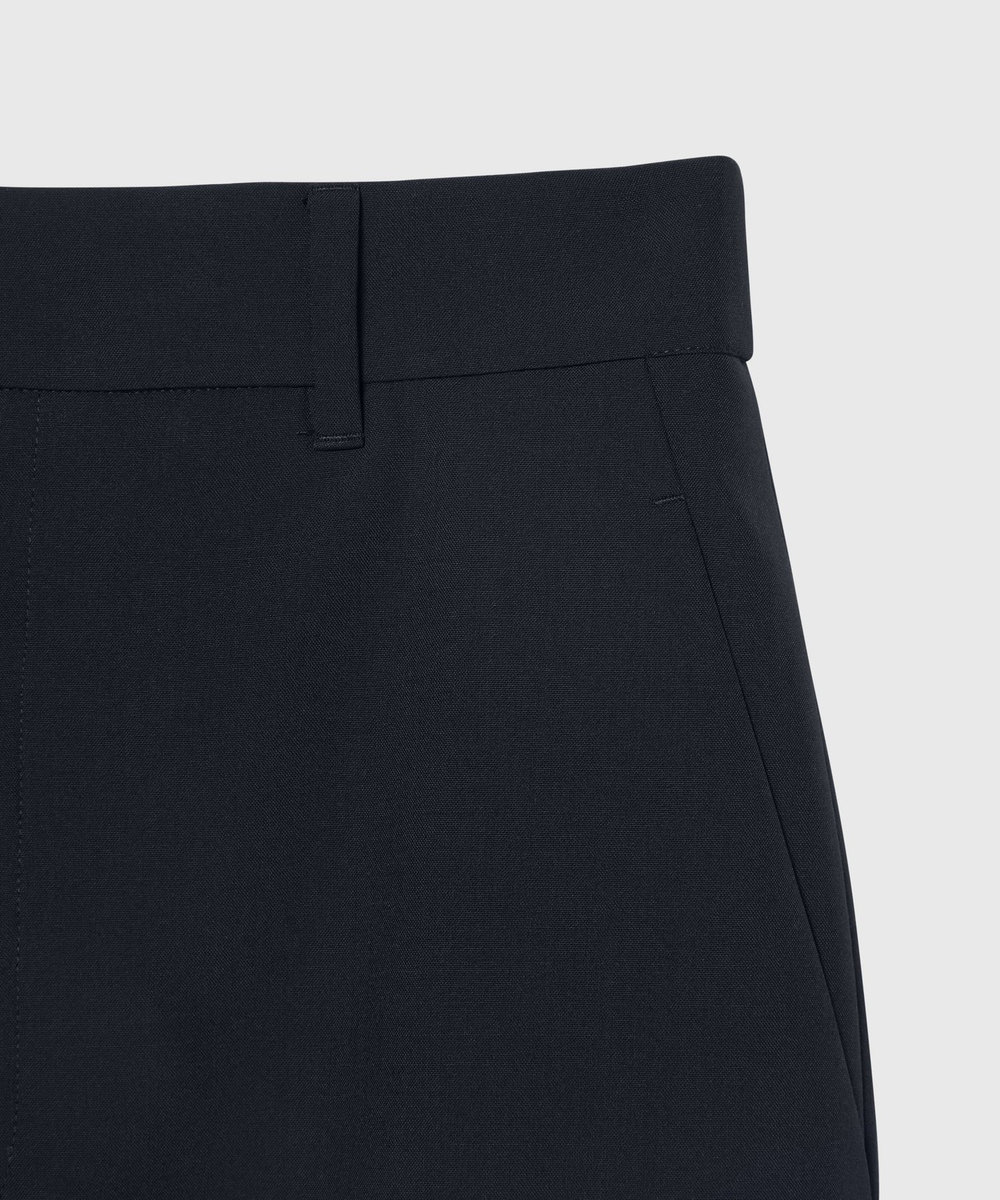 DÉPAREILLÉ TROPICAL WOOL SKIRT / トロピカルウールスカート ネイビー