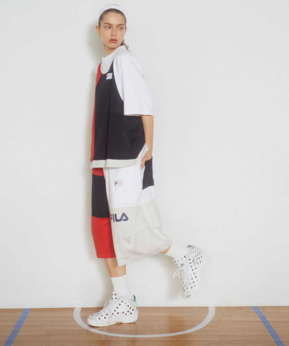 FRAPBOIS FILA×FRAPBOISカットソーセットアップ トリコロール