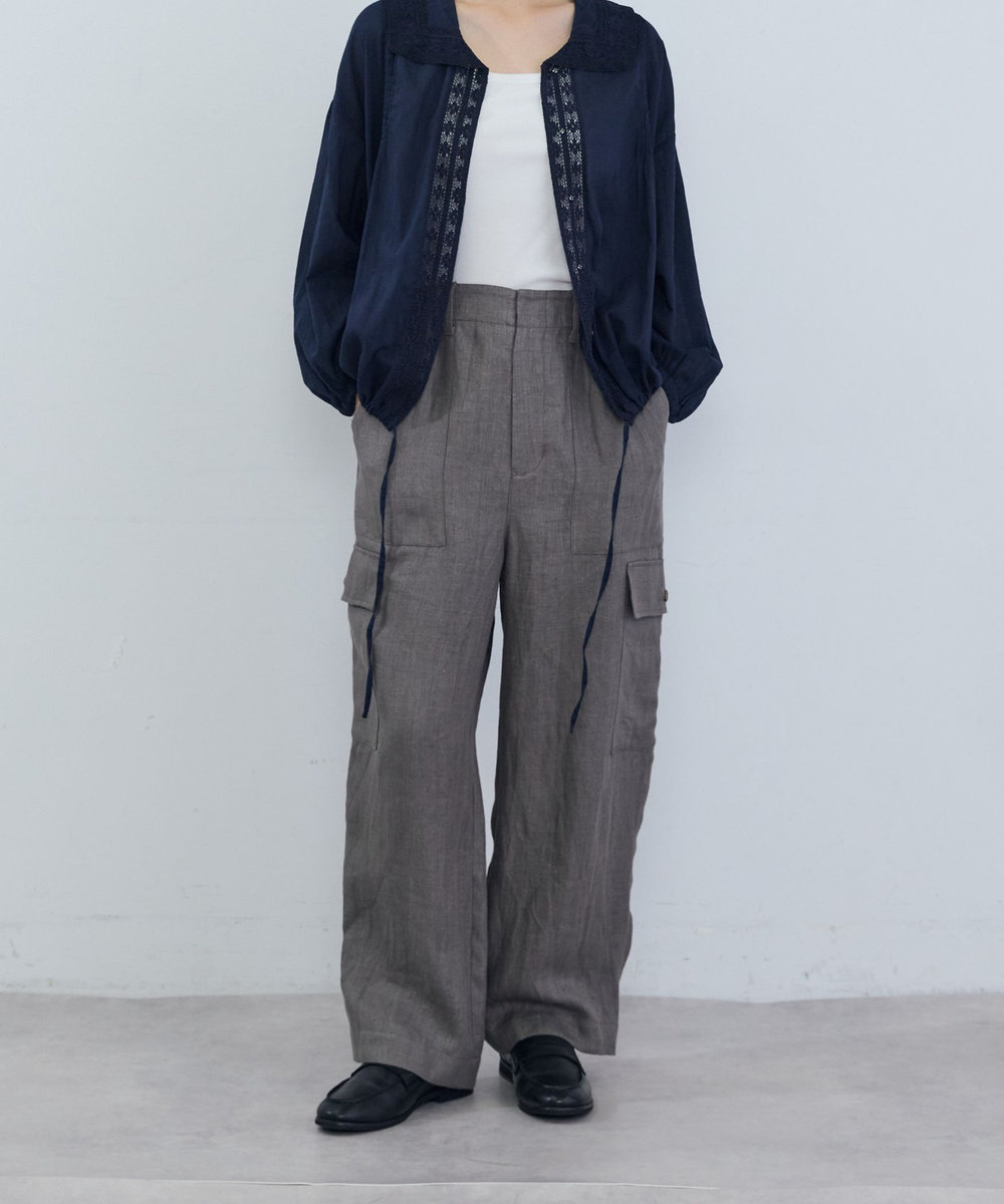 ADIEU TRISTESSE リネンカーゴパンツ カーキ