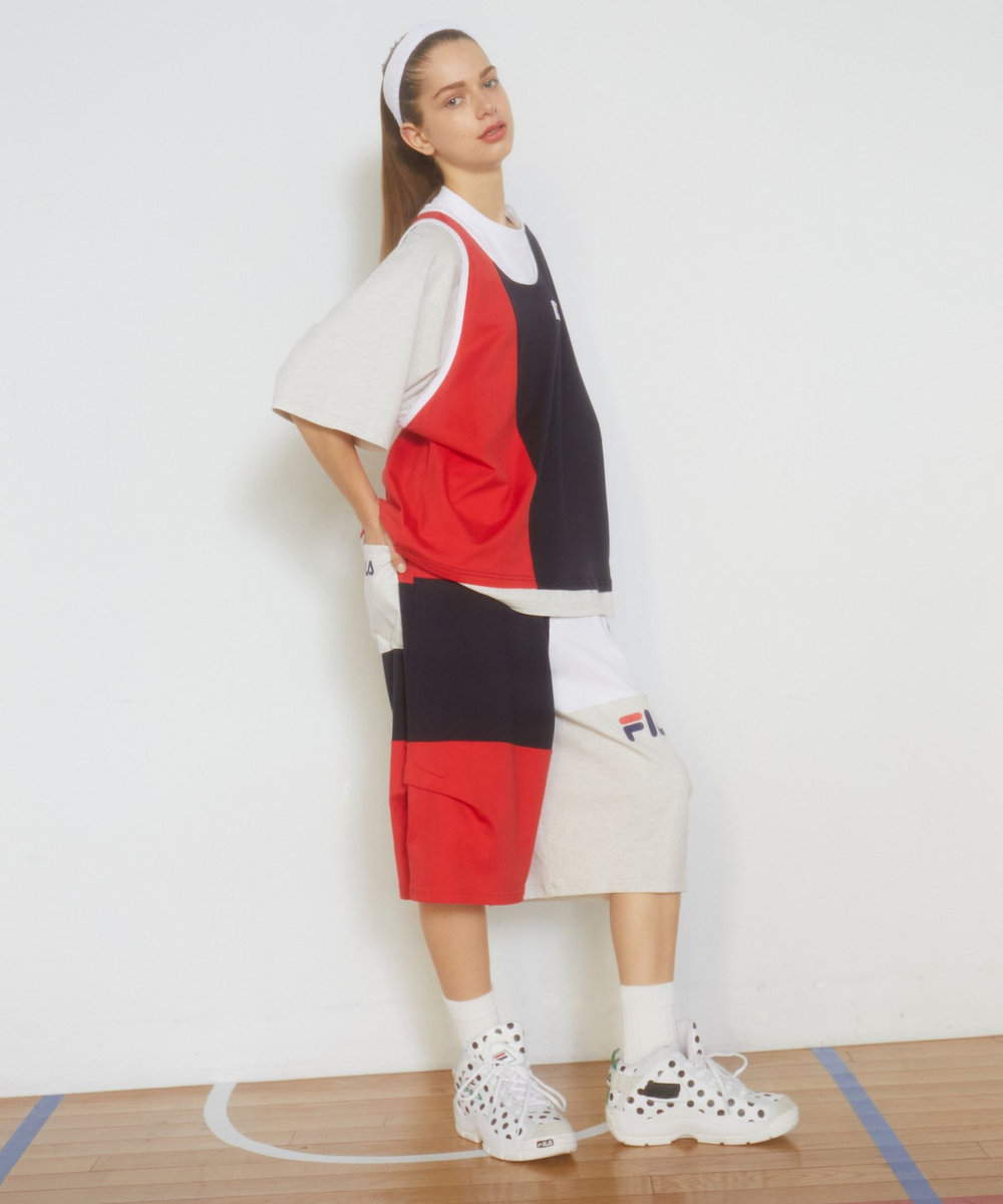 FRAPBOIS FILA×FRAPBOISカットソーセットアップ トリコロール