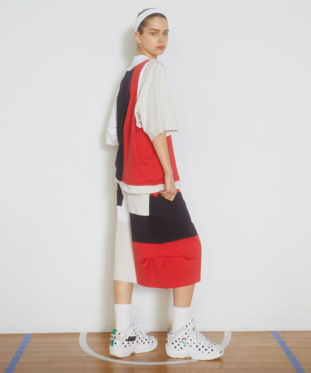 FRAPBOIS FILA×FRAPBOISカットソーセットアップ トリコロール
