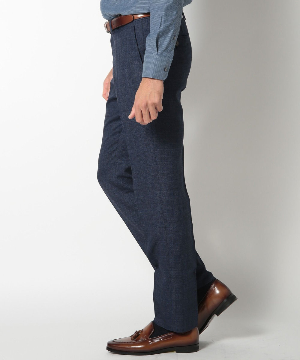 MEN'S BIGI 【ACTIVE TAILOR】ミックスヤーン/ホップサックスラックス ネイビー