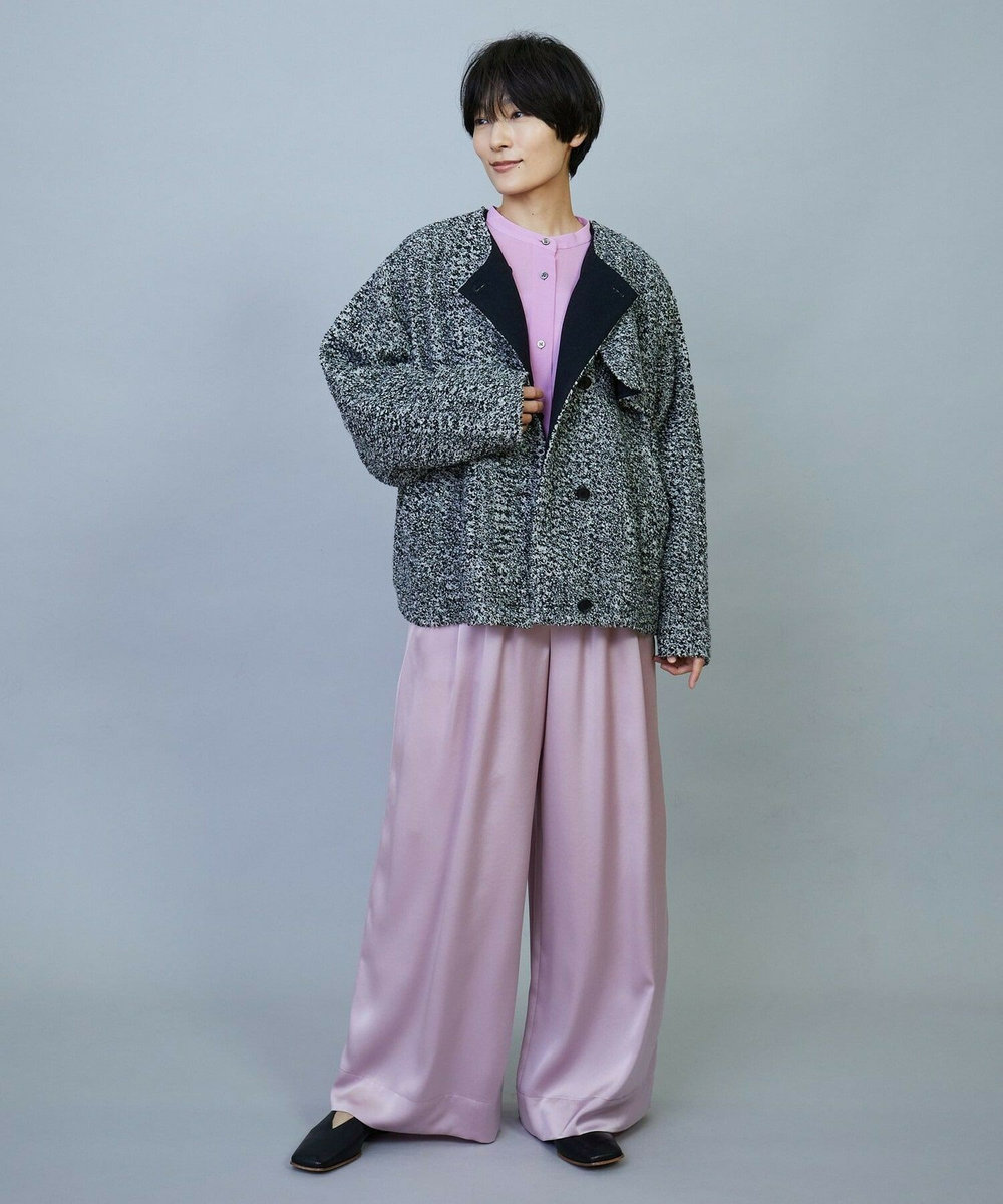 MOGA ソアパールサテンワイドパンツ ピンク