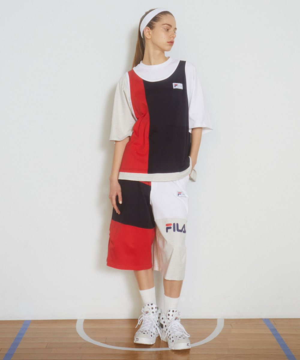 FRAPBOIS FILA×FRAPBOISカットソーセットアップ トリコロール
