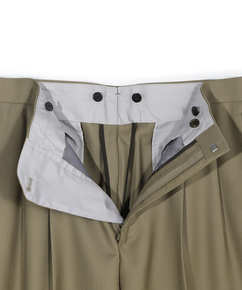 MEN'S BIGI 【50th Anniv . 菊池武夫】TECHWOOL TWILL PANTS ベージュ