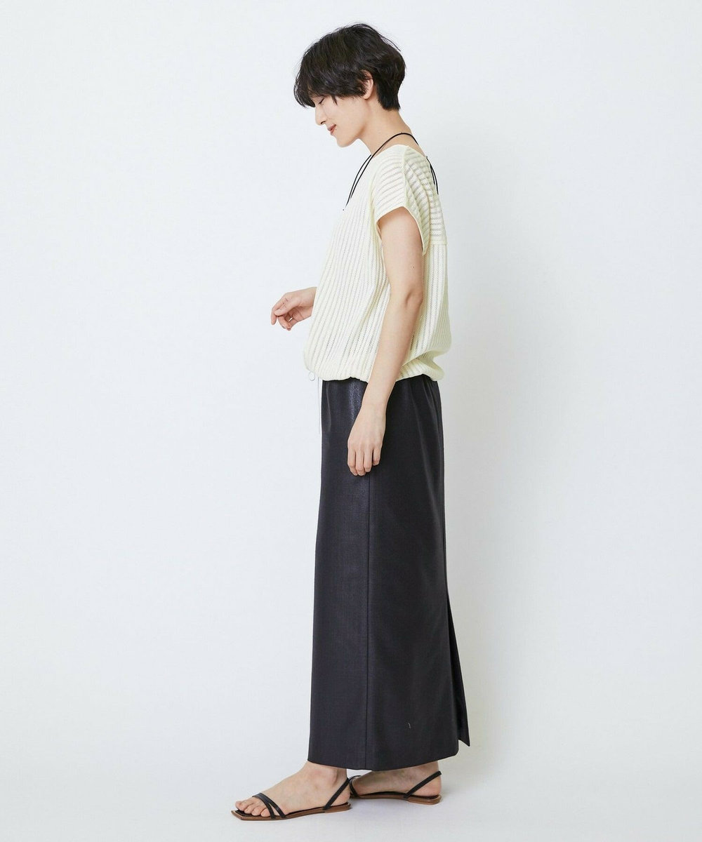 feerique feerique ラッセルメッシュストライププルオーバー オフホワイト