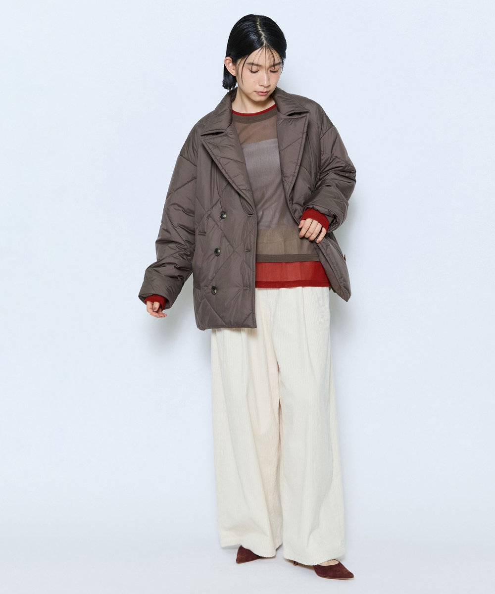 feerique feerique チュールメッシュ配色インナー ブラウン系その他