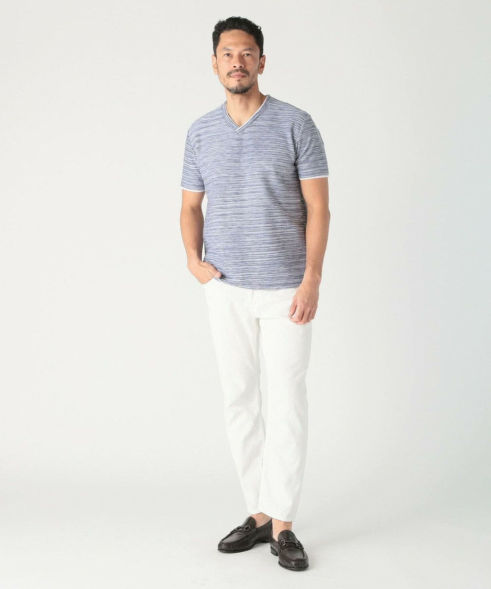 MEN'S BIGI スラブタック天竺素材Tシャツ＜吸水速乾＞ ネイビー