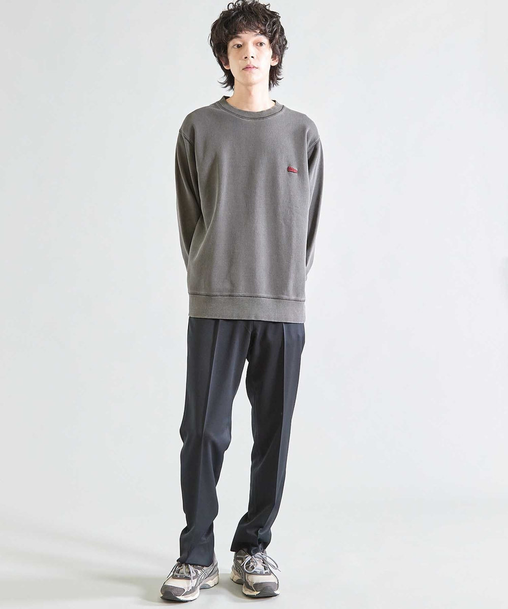 UNION STATION 【Good wear×BARRY McGEE×UNION STATION】ピグメント加工 別注クルーネックスウェット チャコールグレー