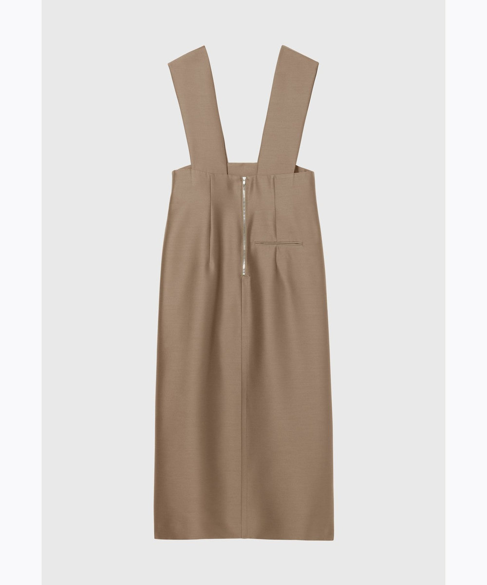 DÉPAREILLÉ WOOL SILK JUMPER SKIRT / ウールシルクジャンパースカート キャメル