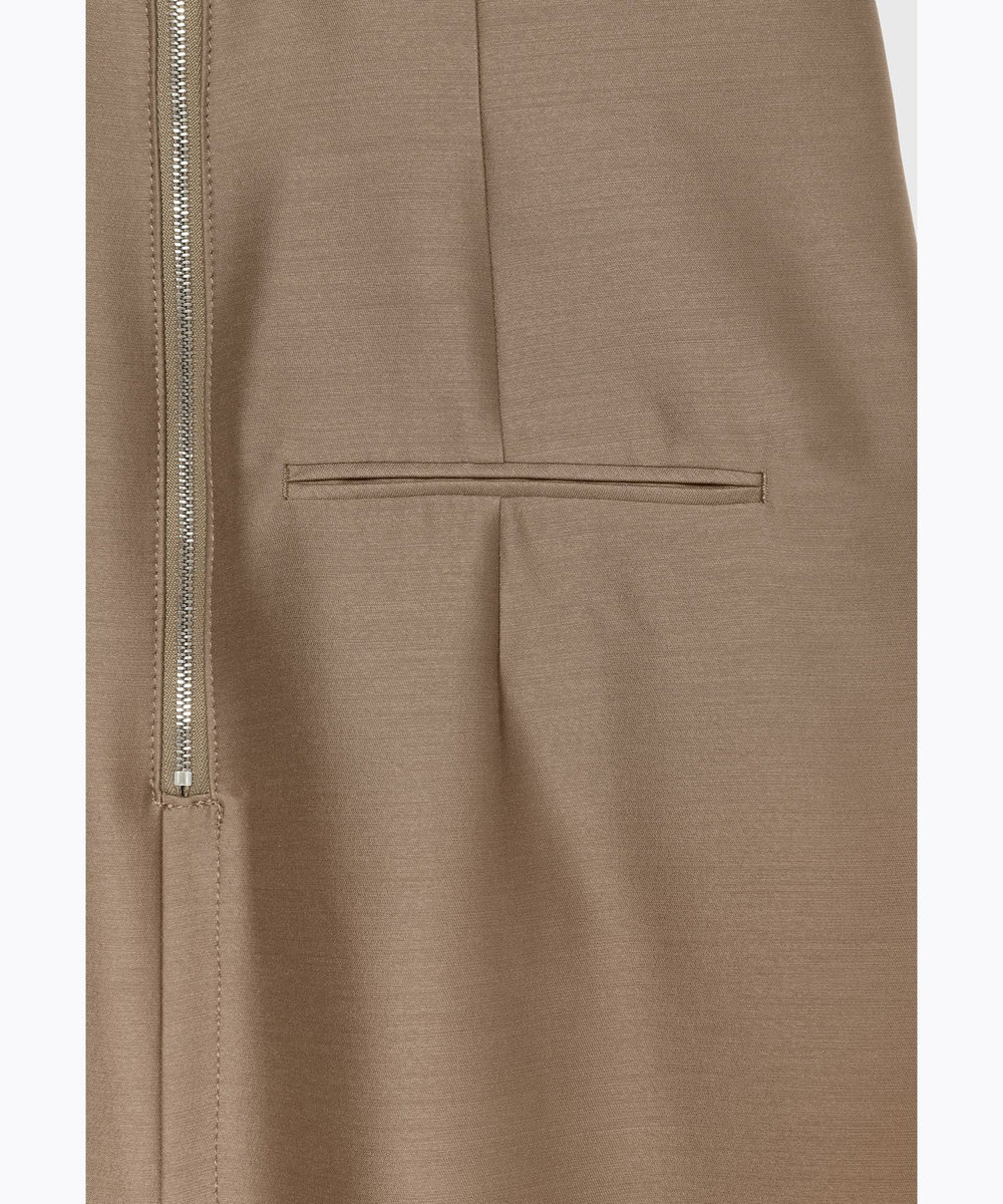 DÉPAREILLÉ WOOL SILK JUMPER SKIRT / ウールシルクジャンパースカート キャメル