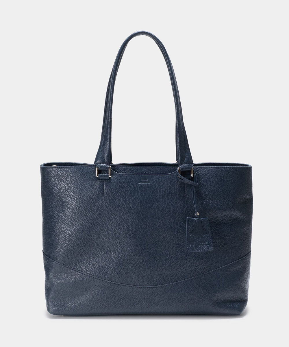 MEN'S BIGI 《別注》SEEKER シュリンクレザー2WAYトートバッグ ネイビー