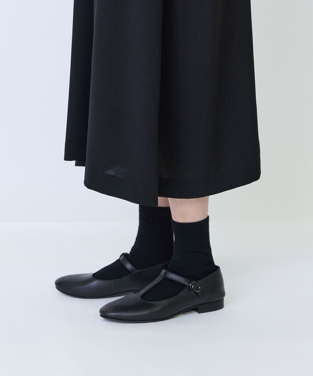 LOISIR エステルドライツイルベルテッドワンピース ブラック