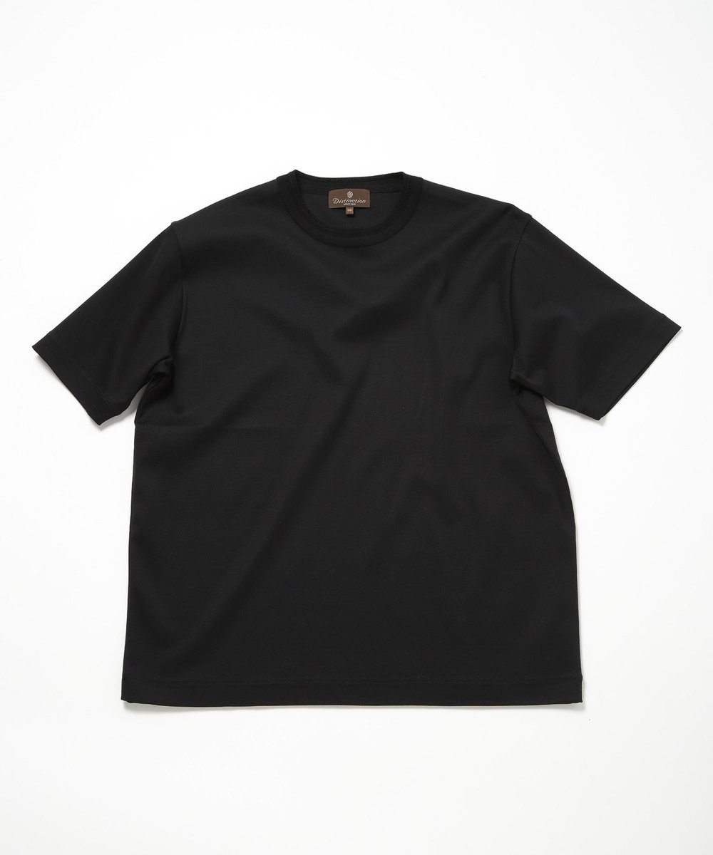 MEN'S BIGI 60/2マーセライズジャージクルーネックTEE ブラック