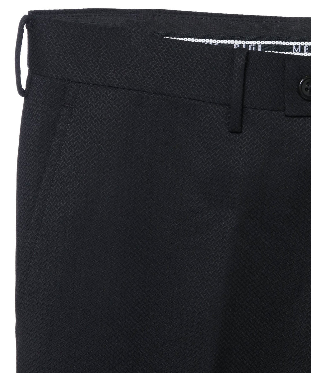 MEN'S BIGI シェブロンジャカードスーツセットアップ＜同素材ベストあり＞ ブラック
