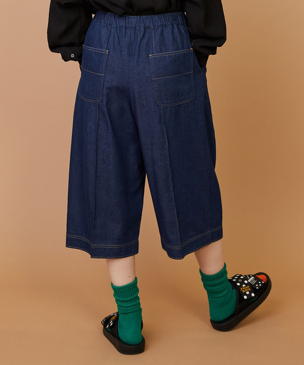 FRAPBOIS モイストデニム ハーフパンツ ネイビー