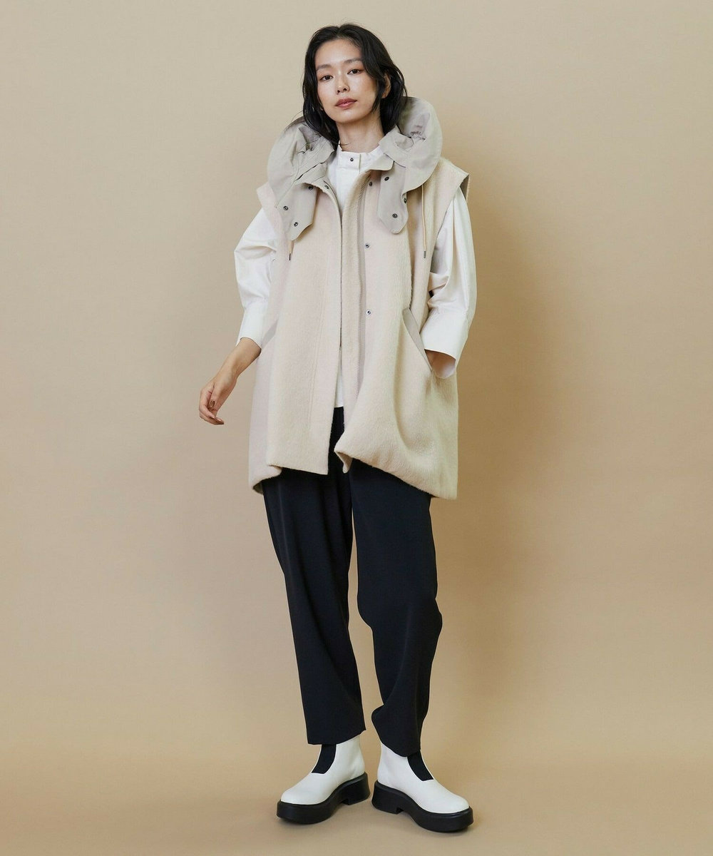 L'EQUIPE シャギージャージベスト ベージュ