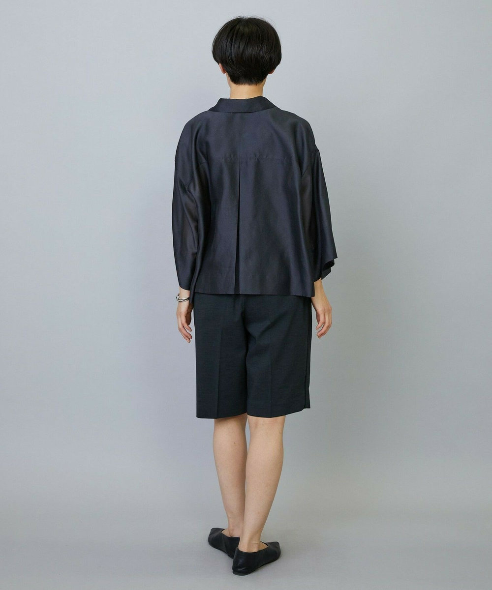 MOGA スタイリスト戸野塚かおるコラボ ドライリネンストレッチショートパンツ スミクロ
