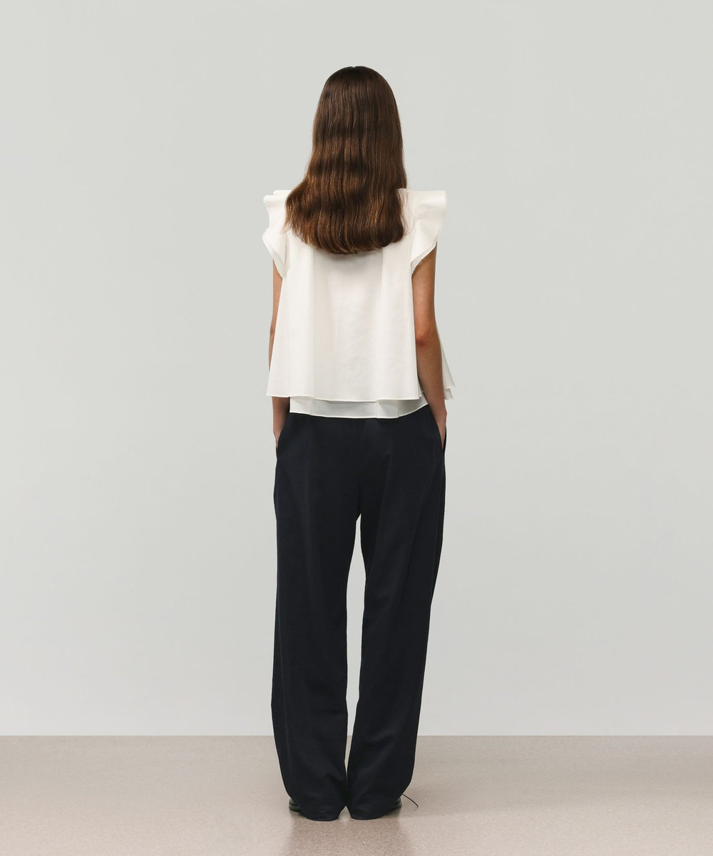 DÉPAREILLÉ 	RAYON LINEN SLEEVELESS BLOUSE / レーヨンリネンスリーブレスブラウス オフホワイト