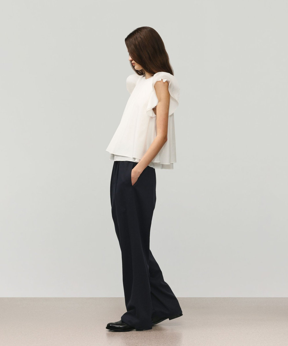 DÉPAREILLÉ 	RAYON LINEN SLEEVELESS BLOUSE / レーヨンリネンスリーブレスブラウス オフホワイト
