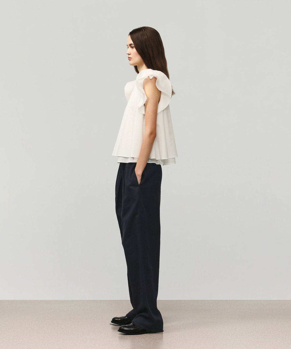 DÉPAREILLÉ 	RAYON LINEN SLEEVELESS BLOUSE / レーヨンリネンスリーブレスブラウス オフホワイト