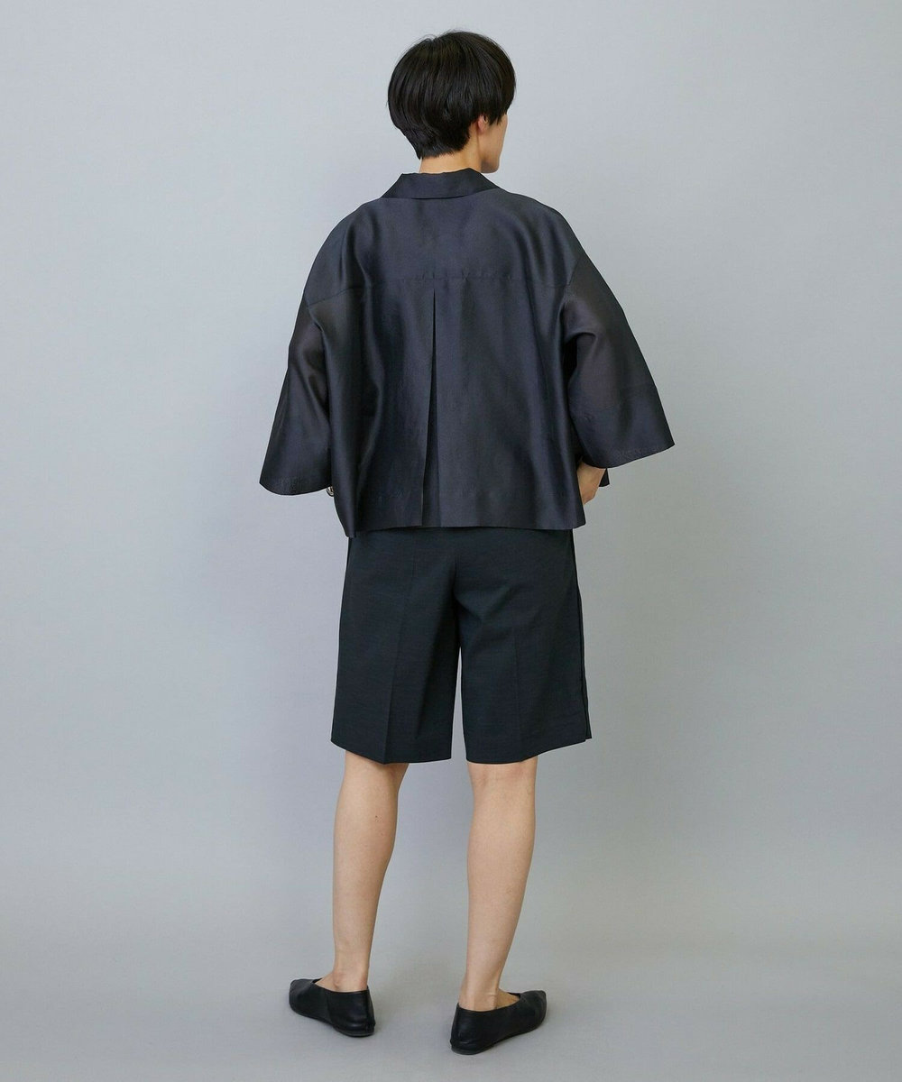 MOGA スタイリスト戸野塚かおるコラボ ドライリネンストレッチショートパンツ スミクロ