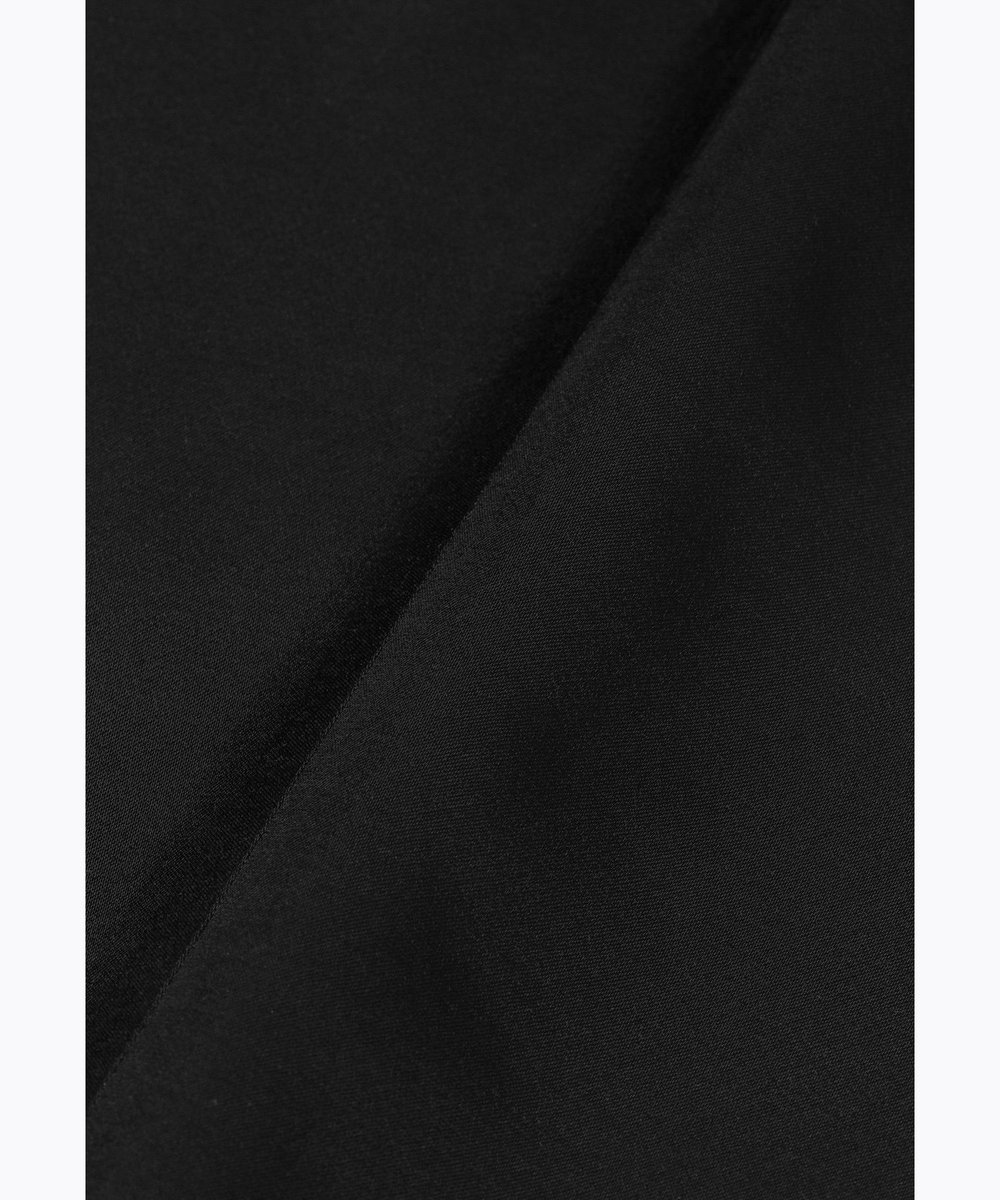 DÉPAREILLÉ WOOL VISCOSE SATIN GATHERED PANTS / ウールヴィスコースサテンギャザーパンツ ブラック