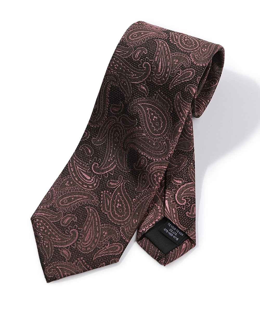 MEN'S BIGI 【TIE YOUR TIE/タイユアタイ】ヴィンテージペイズリー柄ネクタイ ピンク