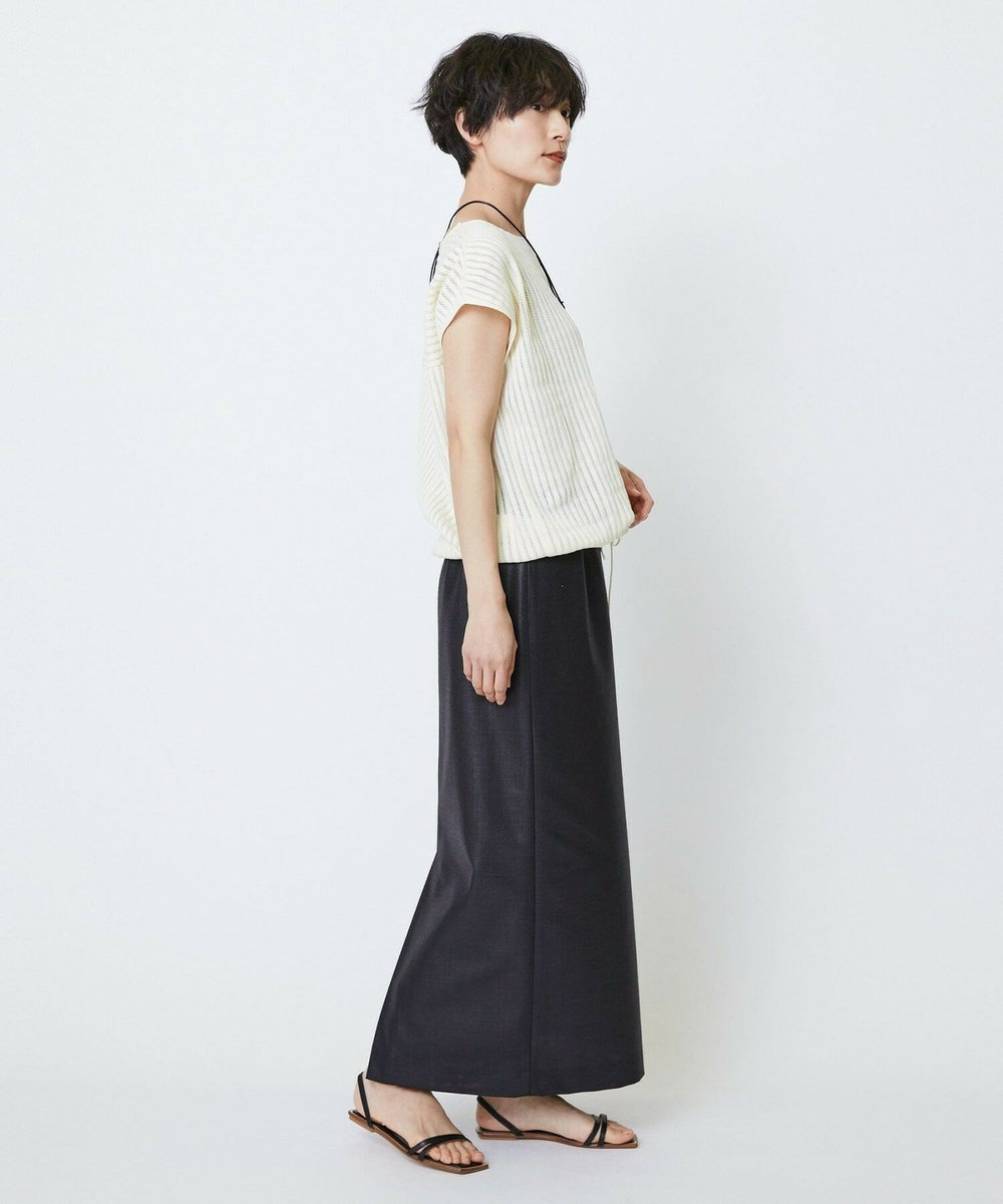 feerique feerique ラッセルメッシュストライププルオーバー オフホワイト