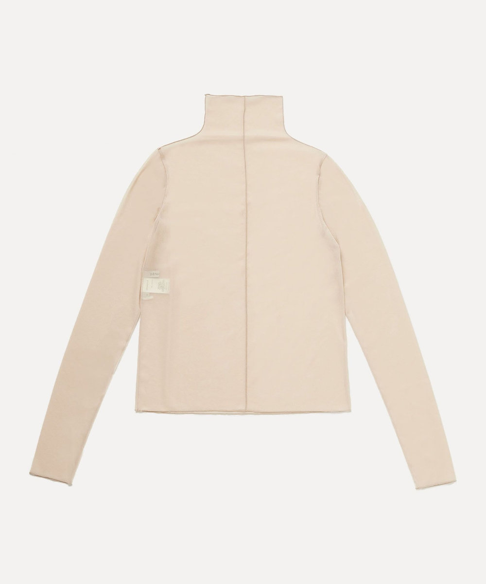 DÉPAREILLÉ CHIFFON HIGH NECK / シフォンハイネック ベージュ