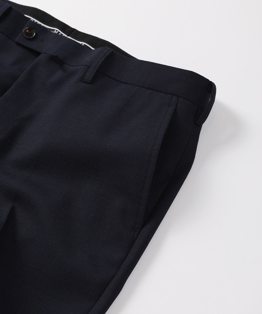 MEN'S BIGI ドビー柄スリムフィットスーツセットアップ ネイビー
