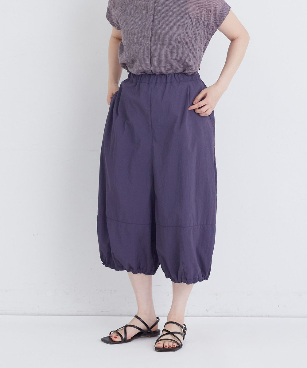 congés payés ADIEU TRISTESSE 【FAVE】ナイロンワイドサルエルパンツ ネイビー