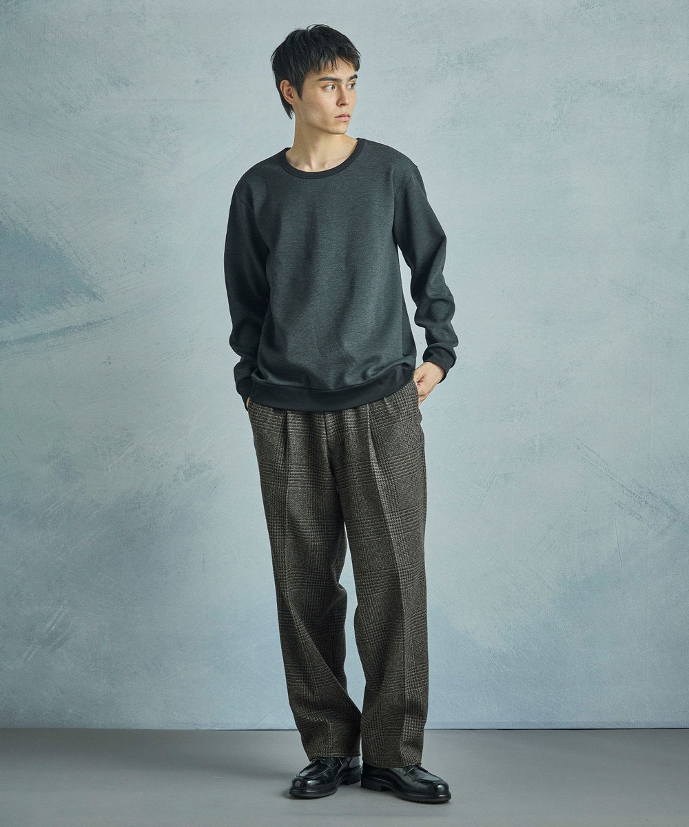 MEN'S BIGI ライトダンボールスウェットロングTシャツ チャコールグレー